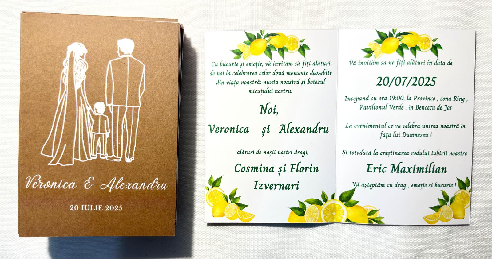 Invitație Stil Cărticică cu Fundă Elegantă - imagine 8