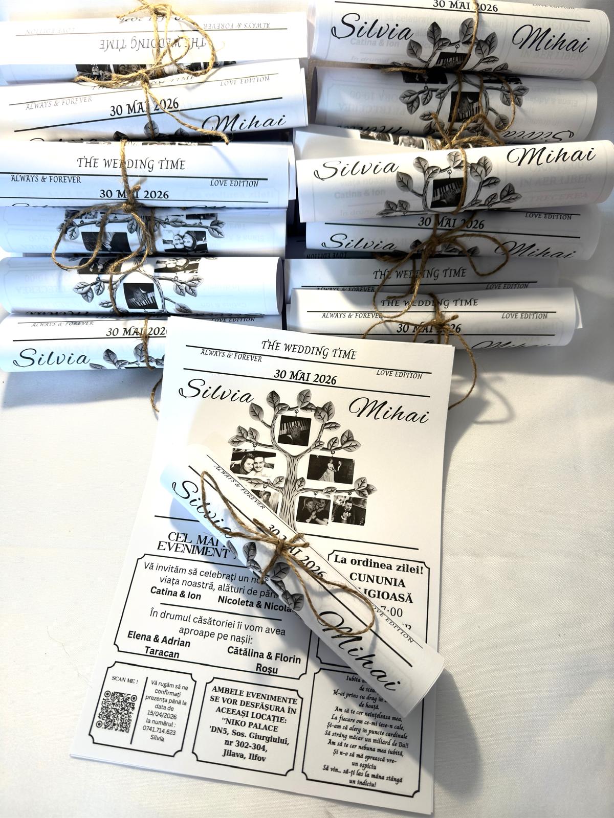 “Gazeta Evenimentului” – Invitație Unică Tip Ziar - imagine 3