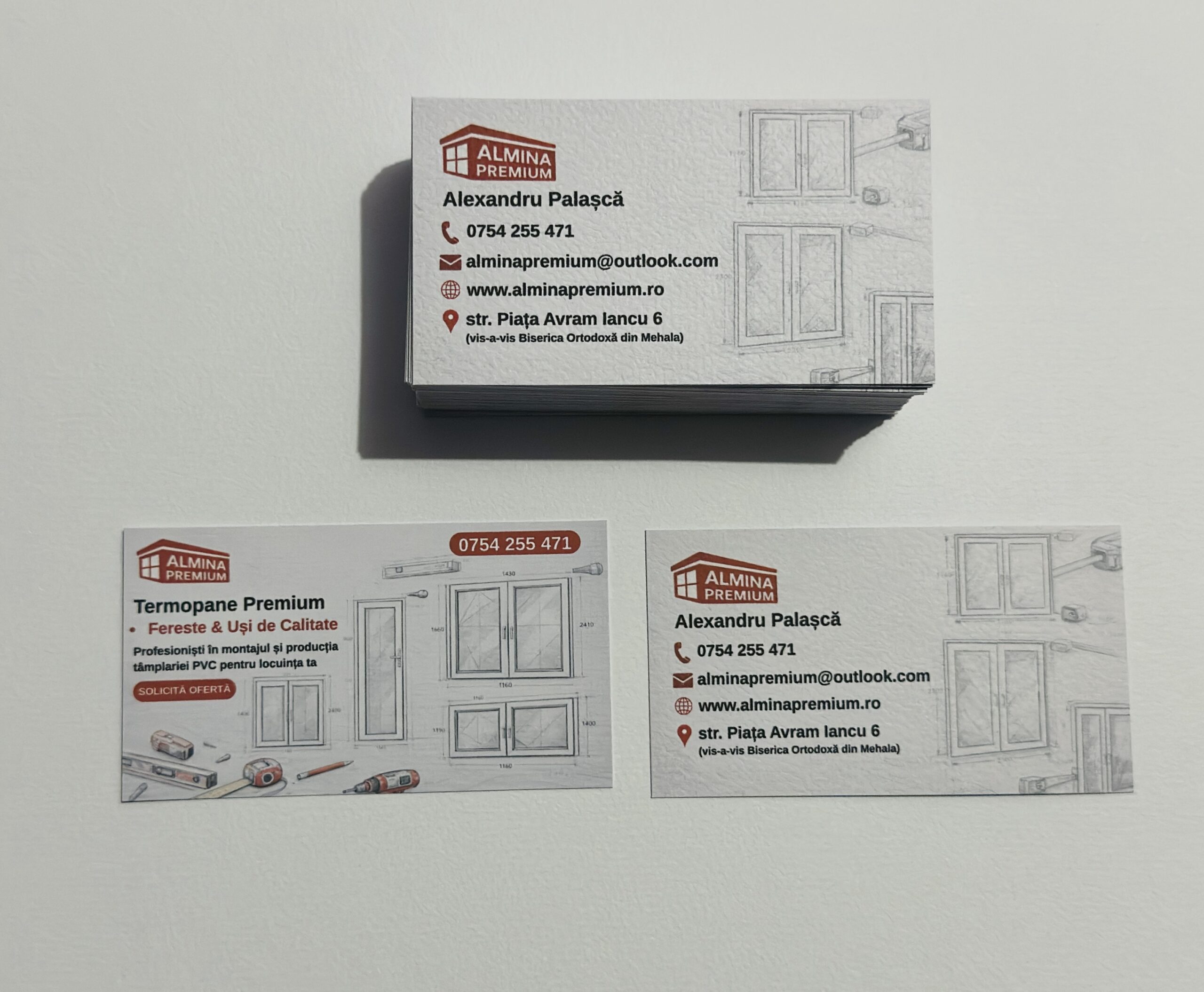 Cărți de vizită - o singura față, SET