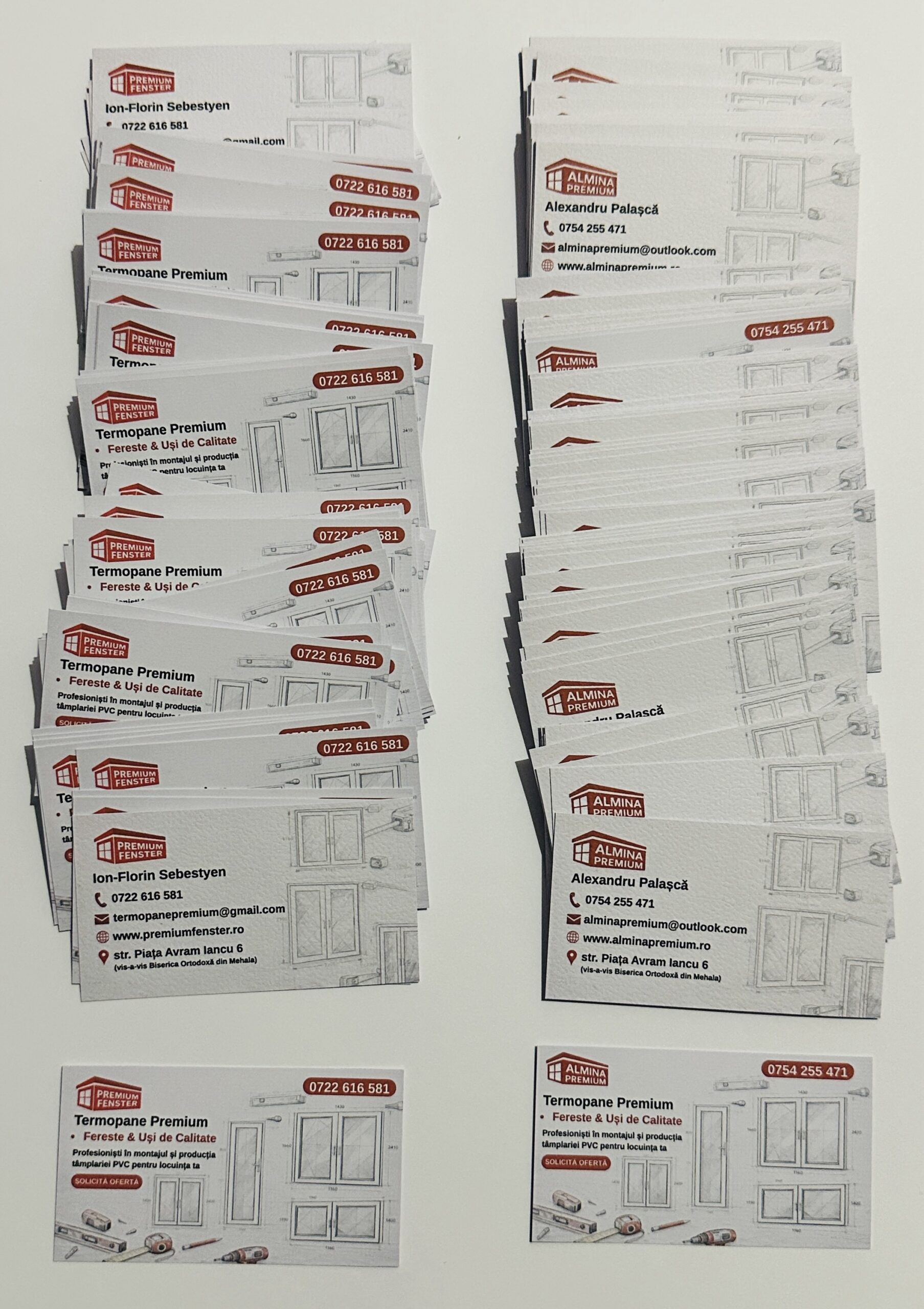 Cărți de vizită - o singura față, SET - imagine 2