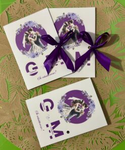 Alternative view of Invitație Stil Cărticică cu Fundă Elegantă